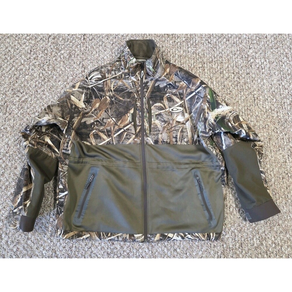 Drake Waterfowl Systems Magnattach Camo Jacket XXL Fleece Lined Max-5 Realtree